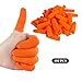 DJCIW 100PCS Disposable Latex Finger Cots,Medium Size, Fingertip Protector Gloves for Electronics Repair, Crafts, Medical Use & Industrial Applications,Thumb Covers for Finger Protection Orange