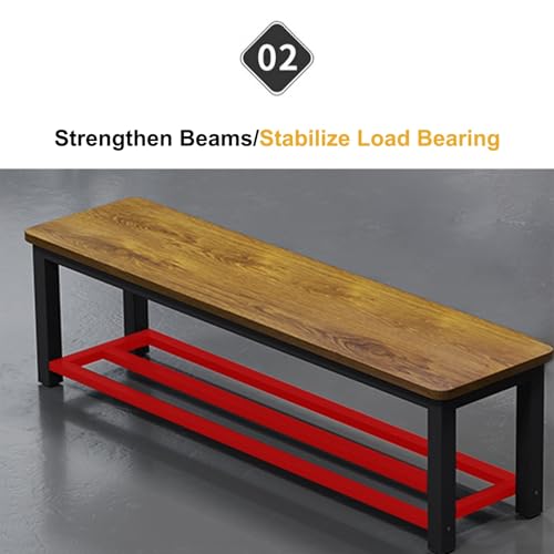 Banc à chaussures d'entrée robuste pour stabiliser vos sols irréguliers avec style