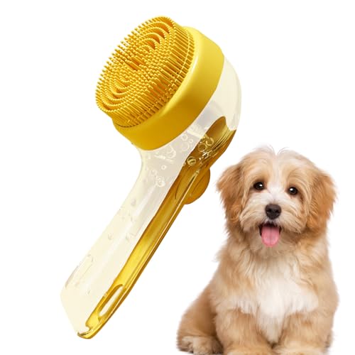 Brosse à récurer pour chien | Lisseur doux pour le bain et le toilettage | Outil de nettoyage pour chiot, chaton et cheval | Brosse hygiénique pour le contrôle des pellicules, puces et tapis