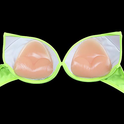 Bra Pad Breast Enhancers, Upgraded Silicone Bra Insert Triangle Waterproof Bra enhancement for Swimsuit Bikini Sport Bra, Skin