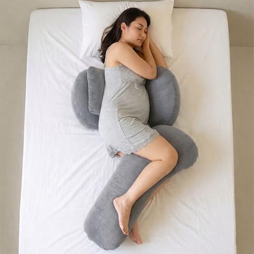 Image of MY ARMOR Maternity Pillow Bundle | Full Body Pregnancy Pillow for Back, Belly, Hips & Leg Support | Adjustable Butterfly Design | Soft Travel-Friendly Cuddle Pillow for Pregnant Women