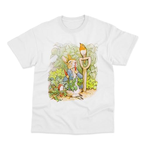 Postees Peter Rabbit Book Day Inspired Direct to Garment Printed T-Shirt 5-6 Years White