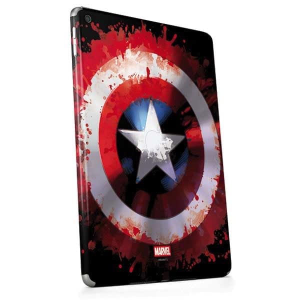 Skinit Decal Tablet Skin Compatible with iPad 9.7in (2018) - Officially Licensed Marvel Captain America Star Shield Design