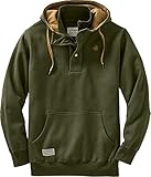 Legendary Whitetails Men's Standard Tough As Buck 1/4 Zip Action Hoodie, Loden, Large