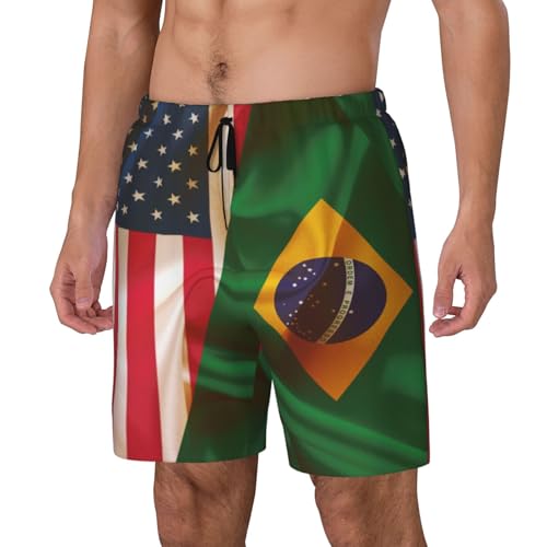 Burkina Faso Burkinabé Flag Men's Swimming Trunks Lightweight Breathable Beach Shorts Quick Dry Swim Shorts with Pockets3