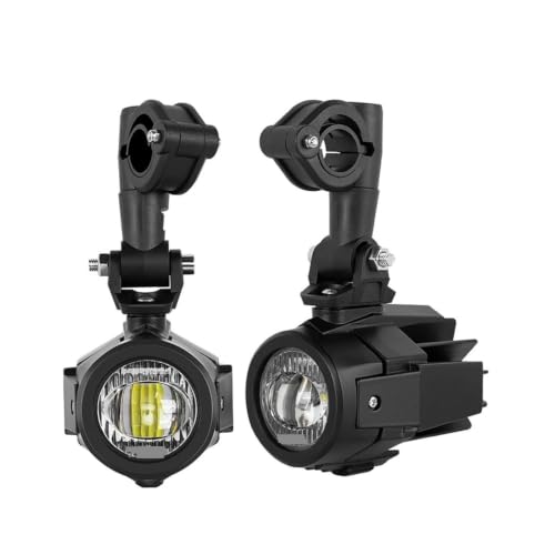Phare de moto LED antibrouillard auxiliaire 40W 6000K universel avec 2 supports feux