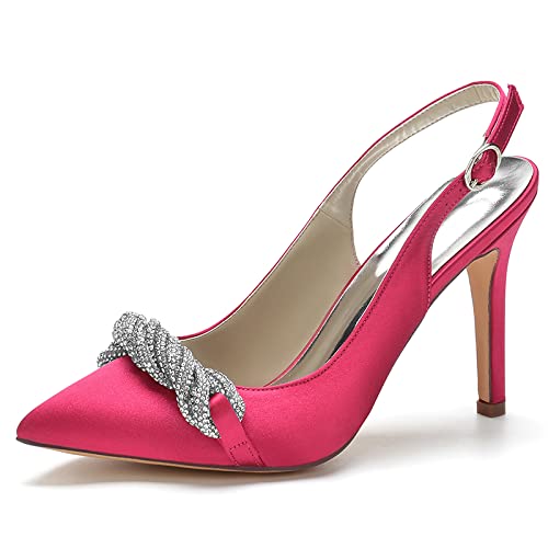Chaussures de mariage confortables en satin rose pointure 41.5