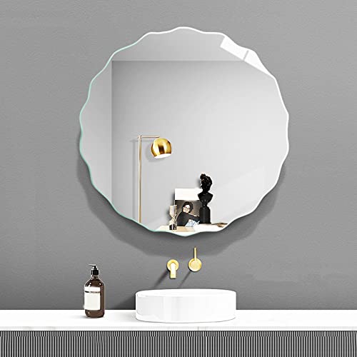 Miroir mural moderne biseauté sans cadre pour chambre