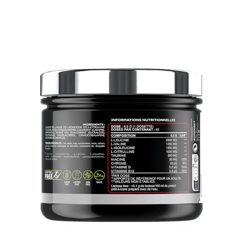 Superset Nutrition - Bcaa Hardcore (360g) - BCAA en poudre (acides aminés) - Ratio 2:1:1 optimal pour l'anabolisme - Formule explosive de BCAA + Citrulline, Taurine et vitamines - Cola – Image 6