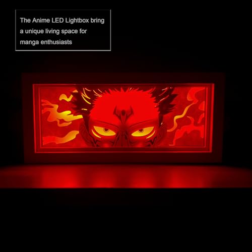 Image of Anime Led Light Box Anime Paper Cut Light Box Handmade RGB Multi Color Manga Shadow Lamp Carving Night Light Table Lamp for Room Decor Anime Gift L-10-U