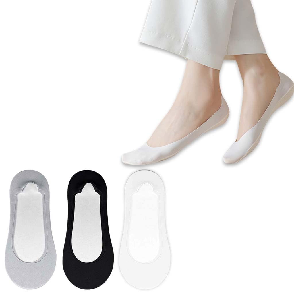 Women's No-Show Ankle-Length Socks, Premium Cotton-Spandex, Non-Slip Invisible Design, Moisture-Absorbing & Odor-Free with padding (IN, Alpha, Free Size, Style 1)