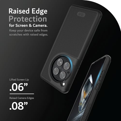 Image of TUDIA [MergeGrip for OnePlus 12 5G Back Cover - Military Grade Drop Tested Dual Layer Shockproof Anti-Slip Heavy Duty Protective Case- Matte Black