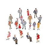 Packung mit 20 Stü männlich und weiblich, Kinder und Erwachsene Modellbahnpassagierzahlen bei verschiedenen Posen