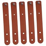 Gatuida 5 Stück Teiliges Leder Kabelbinder mit Robustem Schnallenverschluss Langlebiger Kabelorganizer für Vorhänge Kopfhörer und Datenkabel Praktischer Kabelwickler für als Geschenkideen