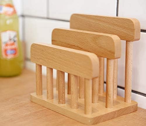 Soporte doble para tablas de cortar de madera de haya miniatura 3
