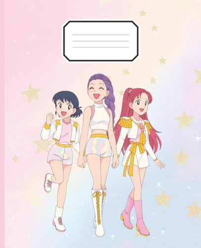 K-Pop Heroine Trio Demon & Huntress Composition Notebook: Cute Fantasy Idol Theme, College Ruled Journal for Teens & Girls, 130 Pages, 7.5×9.25