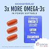 Oceanblue Omega-3 2100 with Lutein & Zeaxanthin Triple Strength EPA DHA Omega 3 Supplement Fish Oil for Eye, Brain & Heart Health Orange Flavor, 90 Softgels (30 Servings)