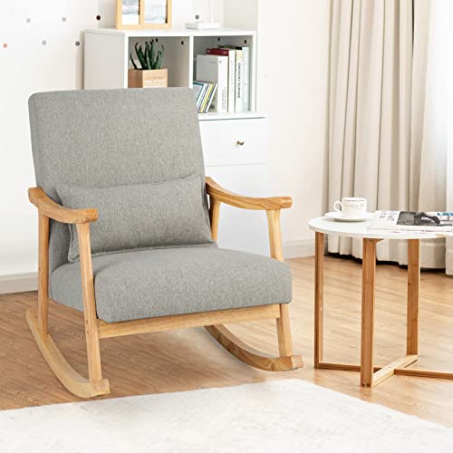 Sillón reclinable moderno gris con cojín extra miniatura 6