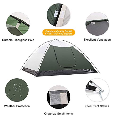 Carpa GeRRiT para camping 4 personas 4 estaciones miniatura 7