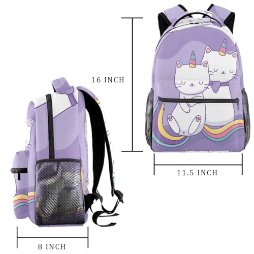 Sac à dos motif chat mignon avec queue arc-en-ciel cadeau ado - 2