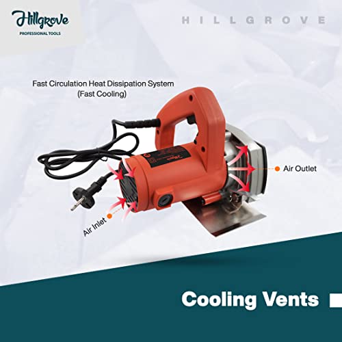Image of Hillgrove Tile Wall Marble Tiles Wood Plywood Cutter Cutting Machine Electric 5 inch with Wheel (Red)