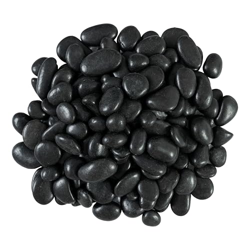 MSI Decorative Polished Black Pebbles, 0.4 Inch, 40 lb. Bag