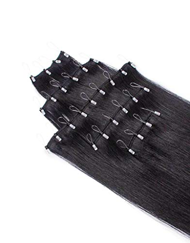 Extensions cheveux invisible fil lisse 60g Remeehi lot de 7 clips