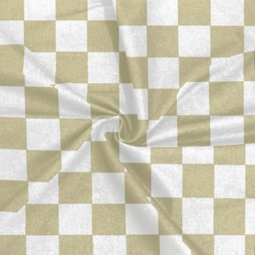 Yellow and White American Plaid Four season UV protection cooling neck gaiter Lightweight wristband cloth face mask for women for Hunting Sports halloween mask tapa bocas para3