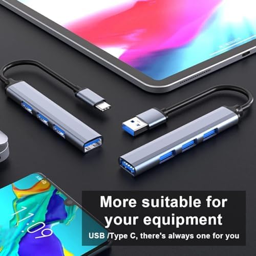 Coverzone USB Çoğaltıcı Adaptör USB 3.0 Çoklu Bağlantı Noktalı Dağıtıcı Seyahat Dock Laptop PC Notebook Bilgisayar Adaptörü Ev Ofis Kullanımına Uygun C809 - Görsel 2