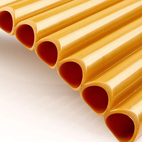 22 Pipes Resin Pan Flute G Key Pan Pipes Woodwind Instrument Traditional Musical Instrument Pan flute (Right Hand)