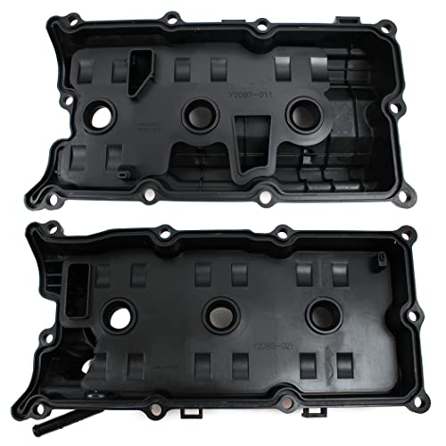 CNS Left & Right Engine Valve Cover with Gasket Compatible with 2003-2008 Infiniti/Nissan 3.5L (3498cc) DOHC V6 - Thumbnail 2