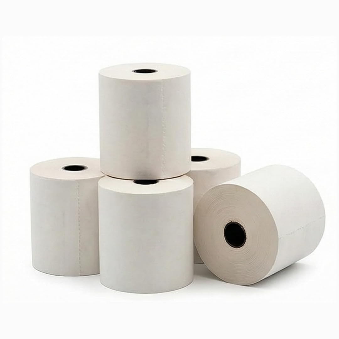 Carta Termica 80x80x12mm 20 Rotoli BPA Free Omologati per Stampante Fiscale POS Epson