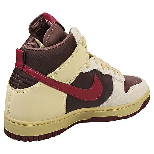 Nike Dunk HIGH 1985 Womens Fashion Trainers in Grey Burgundy - 6.5 US