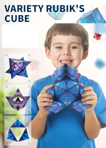 Image of FunBlast Magic Cube Shape Shifting Puzzle Box, 3D Magnetic Fidget Cube, Magic Puzzle Cubes Game Toy, Transforms Into Over 70 Shapes (Random Color and Design)
