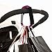 Stroller Hooks by Baby,Large Stroller Hooks for Mommy, 2 pcs Carabiner Stroller Hook Organizer for Hanging Purses, Diaper Bag, Shopping Bags. (Rose Red)