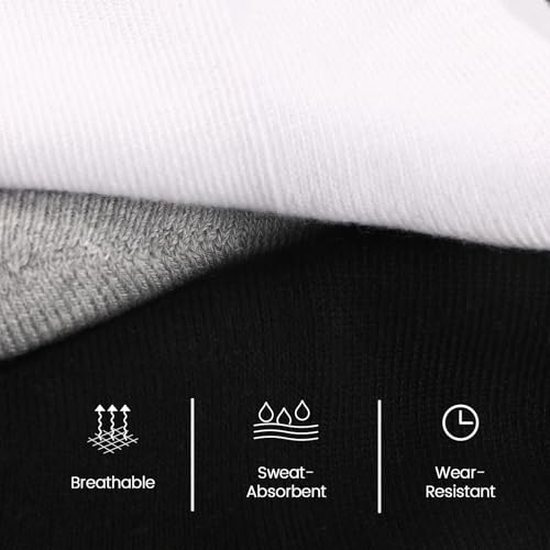 Image of Pleneal 2 Pairs Slouch Socks for Women Long Slouchy Scrunch Socks, Knit Chunky Boot Sock,Black&Grey