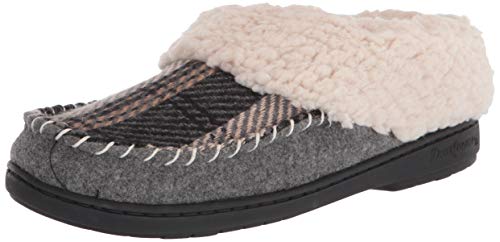 Dearfoams womens Elaine Blanket Plaid Moc Toe Clog Slipper, Excalibur, Medium US