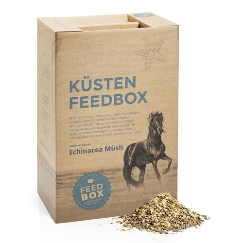 STRÖH Küsten Echinacea Müsli Pferd (27kg) • Pferdemüsli zur Stärkung des Immunsystems • Futter bei Atemwegsproblemen • Mit vielen Vitaminen & Spurenelementen