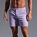 Men's Cargo Shorts Fashion Solid Color Dressy Casual Short Pants Slim Fit Sweatpants Beach 5''Pants with Pocket Purple Large
