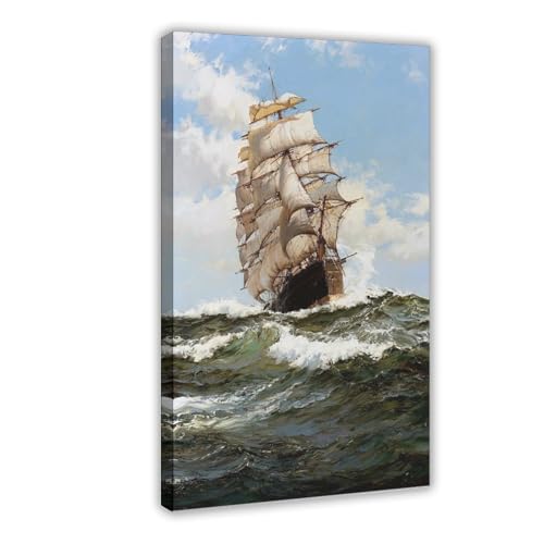 Décoration murale The Oberon en toile tendue premium avec son cadre en bois à suspendre