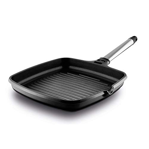 Grill induction Castey 27 cm manche inox : la performance culinaire