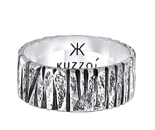 Bague pour homme Kuzzoi en argent oxydé idéale pour un look rock et urbain - 2