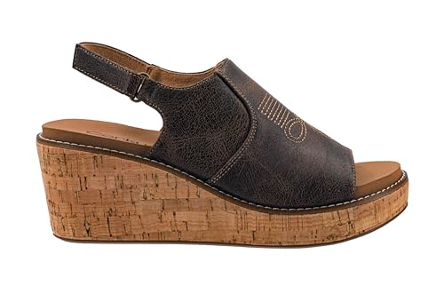 Corkys Footwear Most Wanted 2.5-Inch Wedge Sandal, Featuring a Hook And Loop Closure, Soft EVA Insoles For All Day Wear, and Western Inspired Stitching On The Upper2