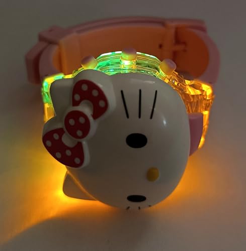 Image of Brishti 3D Cartoon Character Multicolored Glowing Digital Light and Girl's Analogue Wrist Watch | Unique 3D Cute Cartoon Character on Strap | Soft Silicone Strap | Suitable for Age 3-12 Year Kids