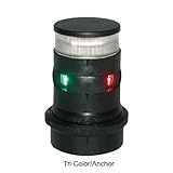 Aqua Signal Tri-Color/Anchor LED-Navigationslicht mit schwarzem Gehäuse