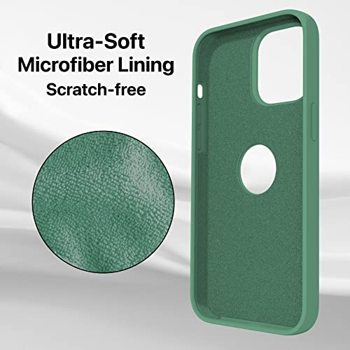 Image of Vaku Luxos Liquid Silicon Logo-Cut for iPhone 14 Plus Cover Case, Soft TPU, Shockproof, Scratch Resistant, 6 Feet Drop Protection, Compatible with iPhone 14 Plus Back Cover - Pine Green