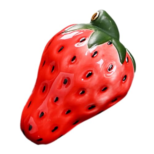 TEHAUX かわいいイチゴ型セラミックお香立て お茶テーブル用インセンスホルダー デスクトップ用小型香炉 スリッシュで耐久性のある線香ス