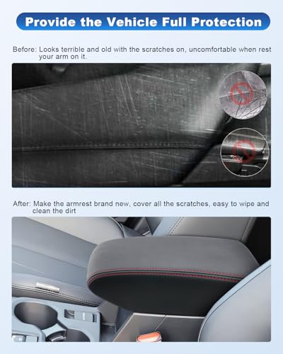 Image of CDEFG for 2025 Subaru Forester Center Console Cover, for 2025 Subaru Forester Accessories Armrest Cover Middle Console Pad Arm Rest Cushion (Not for All 2026 Forester Models)