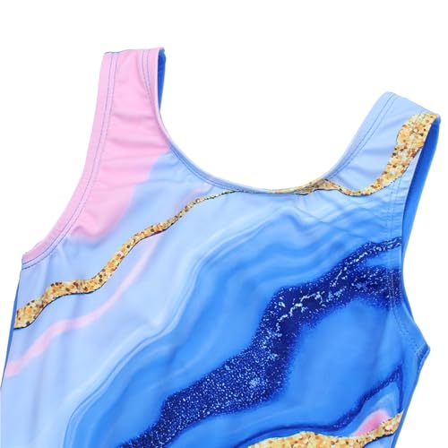 Image of MODAFANS Leotards for Girls Gymnastics with Shorts Dance unitards Tumbling Biketards with Hair Scrunchie for3-13T