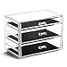 BINO 3 Drawer Acrylic Jewelry and Makeup Organizer, Clear Cosmetic Organizer Vanity Storage Display Box Make Up Organizers And Storage Makeup Stand